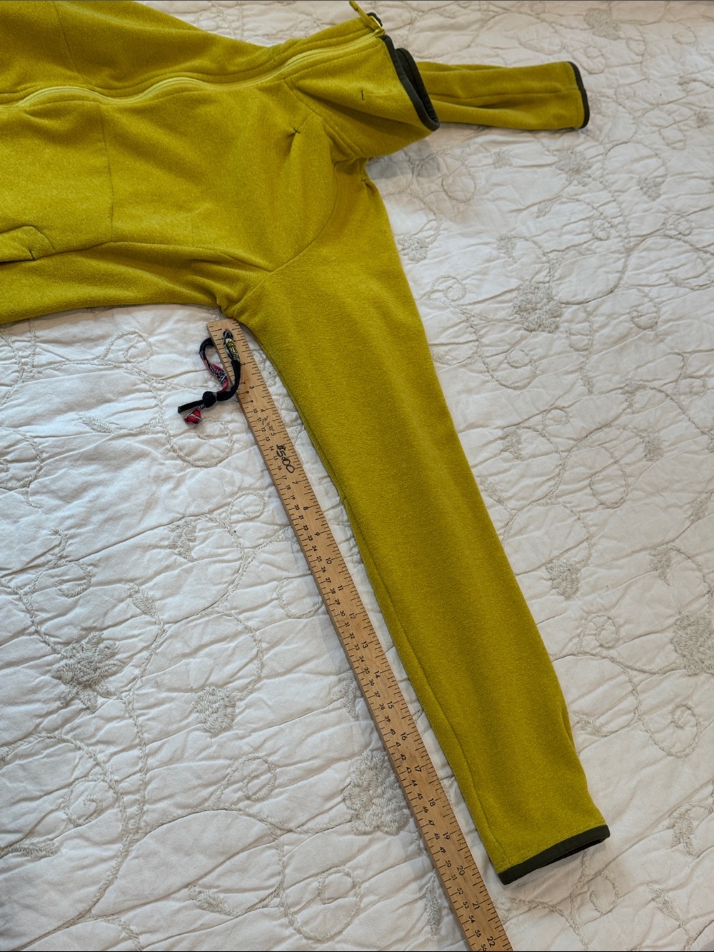 Arc'teryx large wm’s Yellow-khaki Green Full-Zip Fleece Jacket - Picture 10 of 16